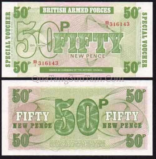 1972 BRITISH ARMED FORCES 6th SERIES 50 P - 30K