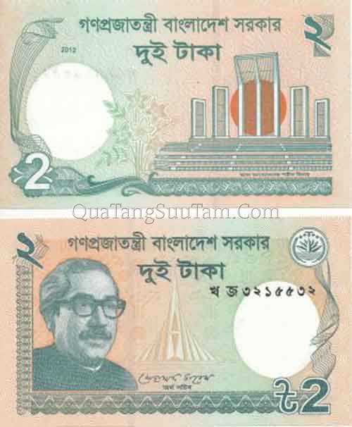 BANGLADESH 2 taka 2012 UNC _ 20K